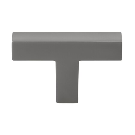 Gliderite Hardware 2-in. Solid Square Cabinet T-Knob Graphite Gray 21683-T-GPH-1